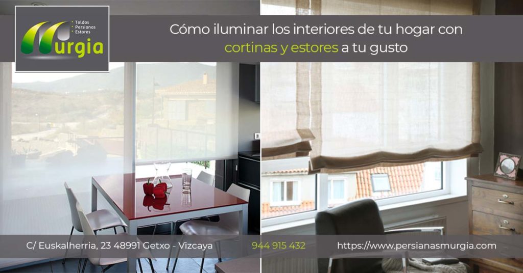 Cómo iluminar interiores con tus cortinas y estores