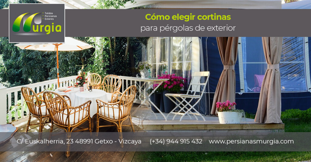 cortinas para pérgolas exteriores