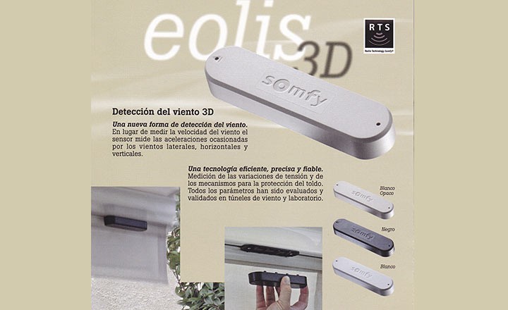 Sensor de viento para toldos Eolis 3D